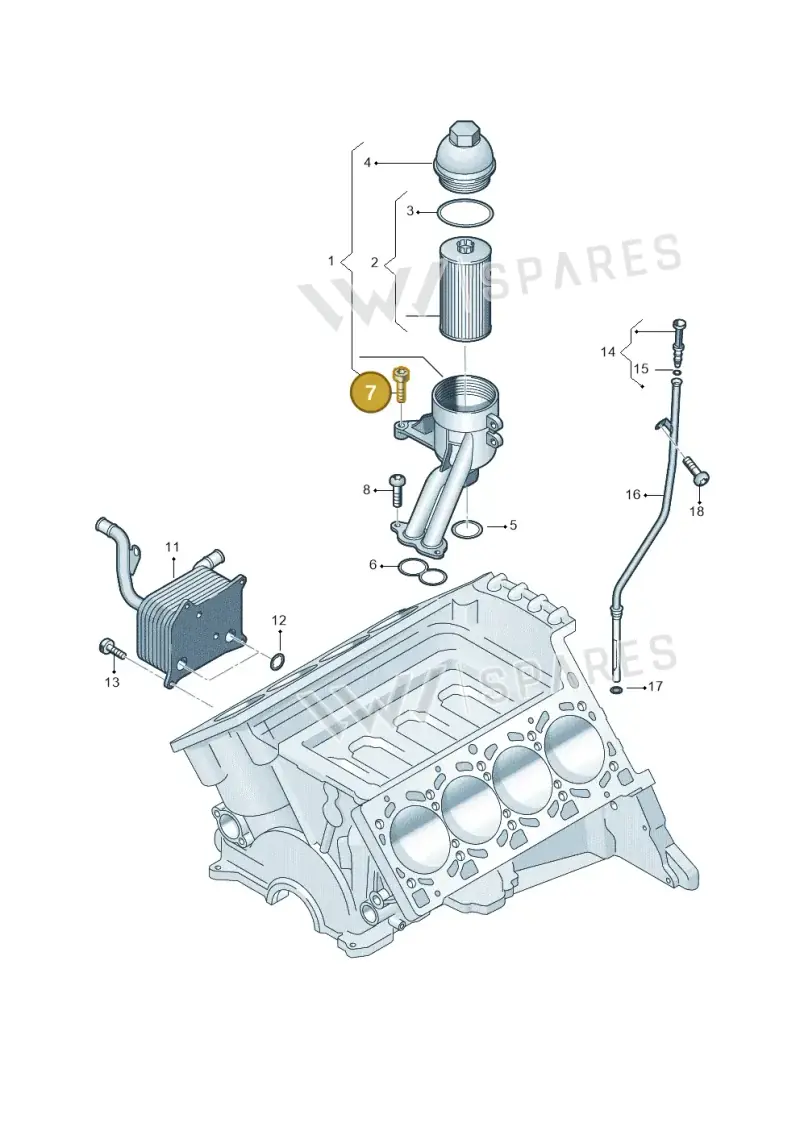 N91124501 — Volkswagen Touareg BlueMotion (2014-2018) diagram 693115650, position 7