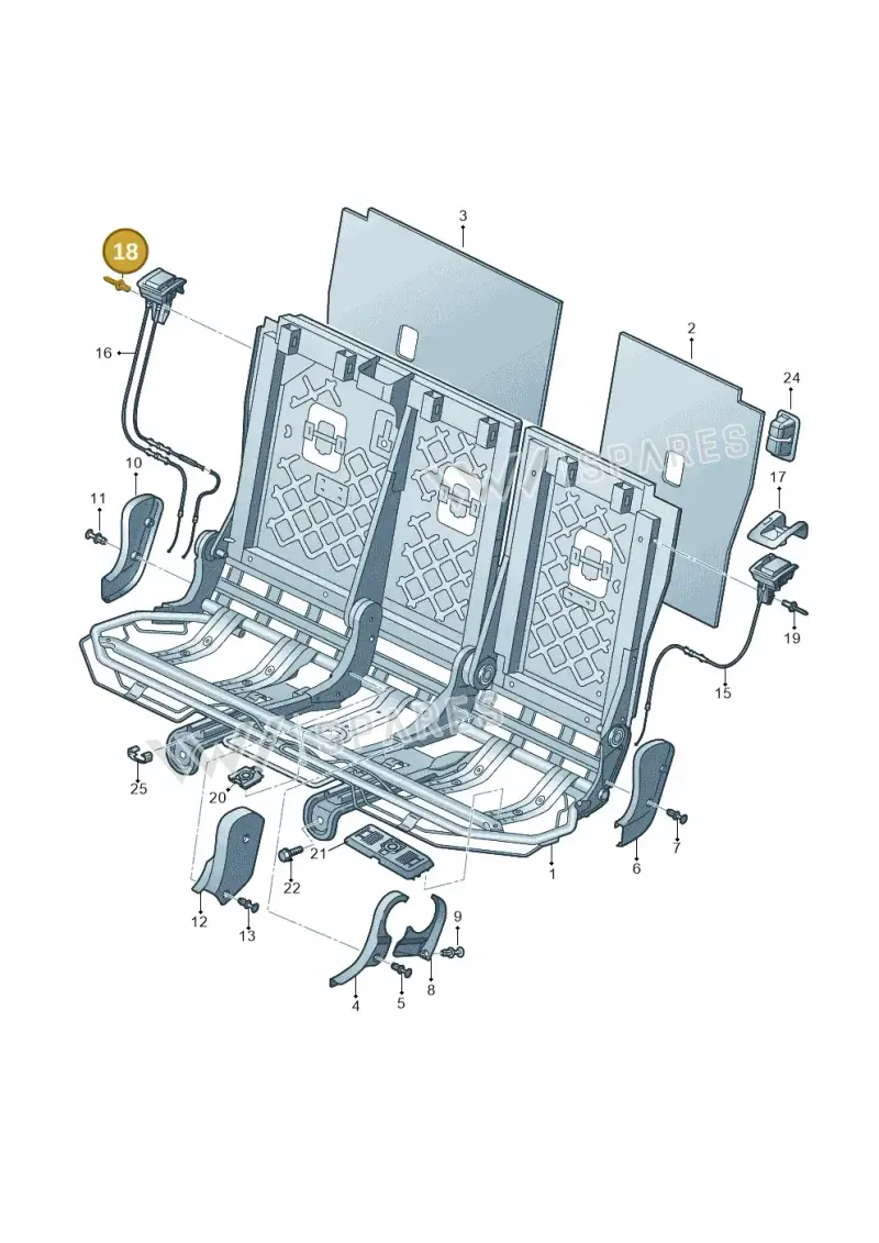 N91125501 — Volkswagen T-Cross 1,0 (2018-2024) diagram 587885000, position 18
