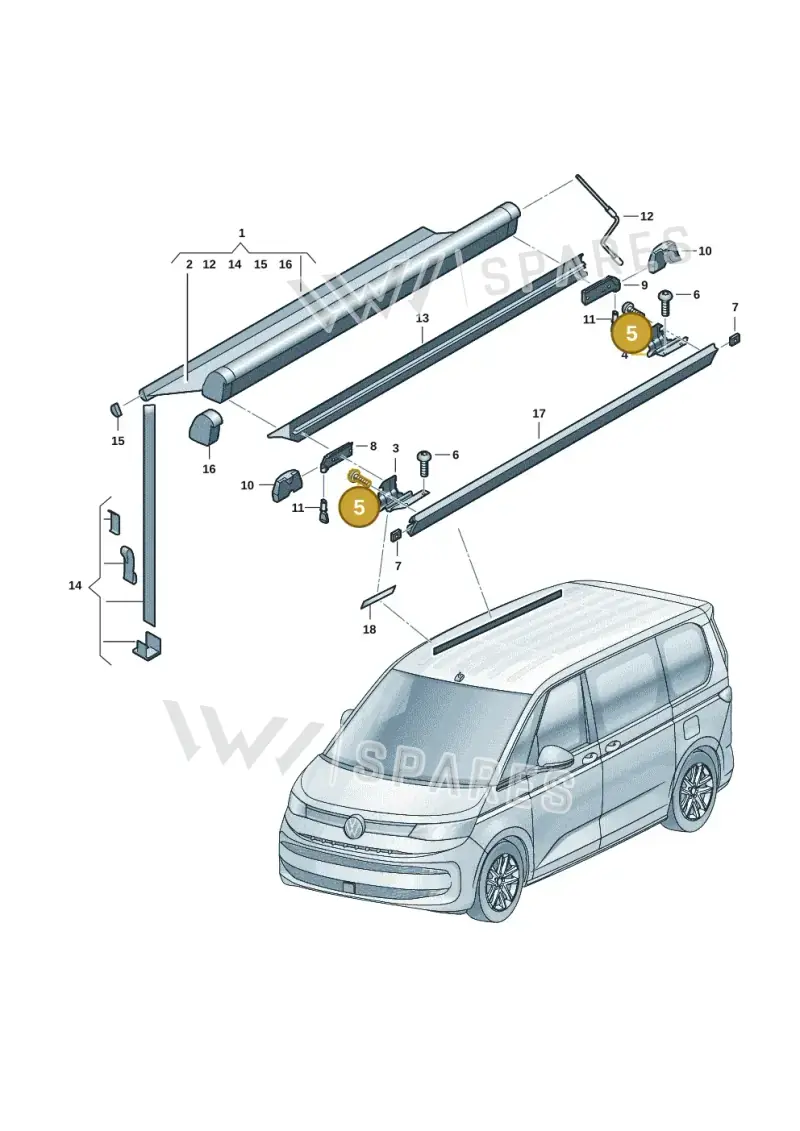 N91126601 — Volkswagen Multivan (2021-) diagram 7t0067160, position 5