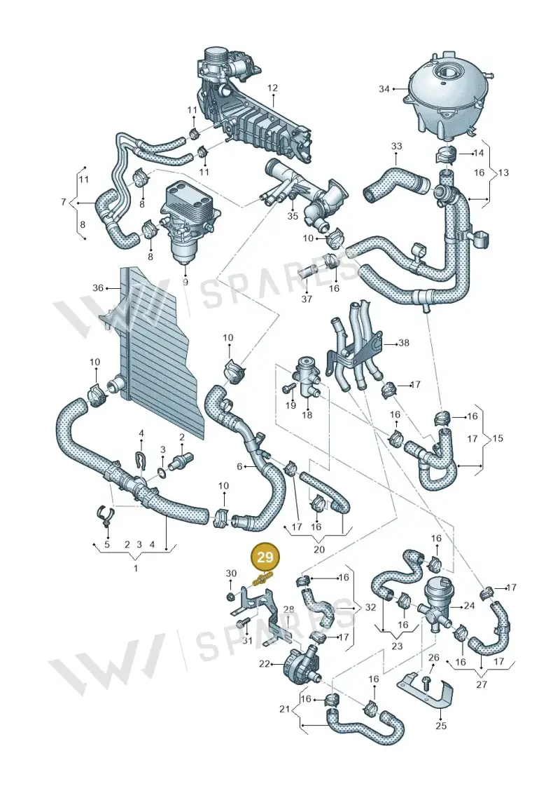 N91127301 — Volkswagen Transport. multivan (2019-2024) diagram 7ep121201, position 29