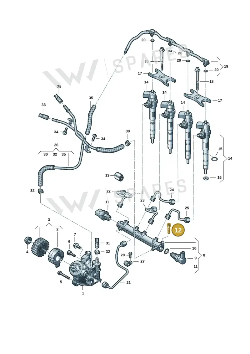 N91128701 — Volkswagen Passat estate (2023-) diagram 2ka130010, position 12