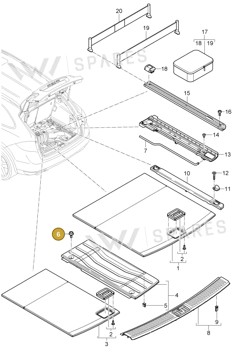 N91128801 — Porsche Cayenne (2010-2018) diagram p37807050, position 6