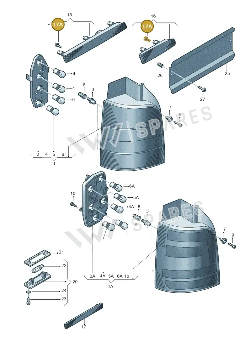 N91130201 — Volkswagen Transp. caravelle (2011-2015) diagram 679945000, position 17A