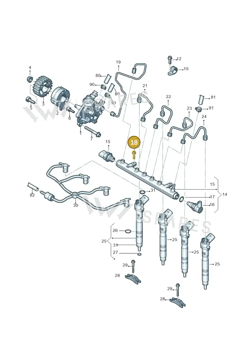N91131601 — Volkswagen Amarok twin cab (2012-2016) diagram 683130400, position 18