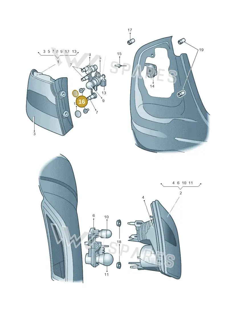 N91132101 — Skoda Superb comfort (2008-2013) diagram 632945000, position 16