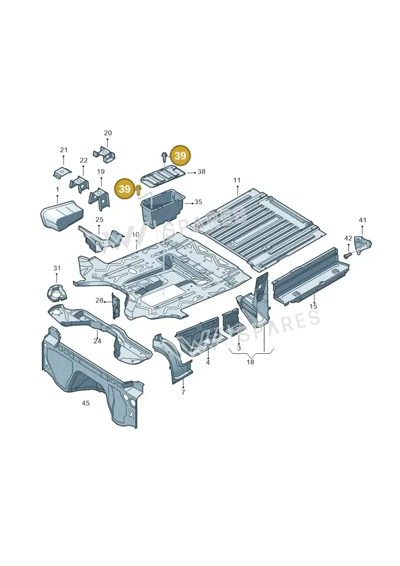 N91132201 — Volkswagen Crafter 35 panel (2011-2016) diagram 483802000, position 39