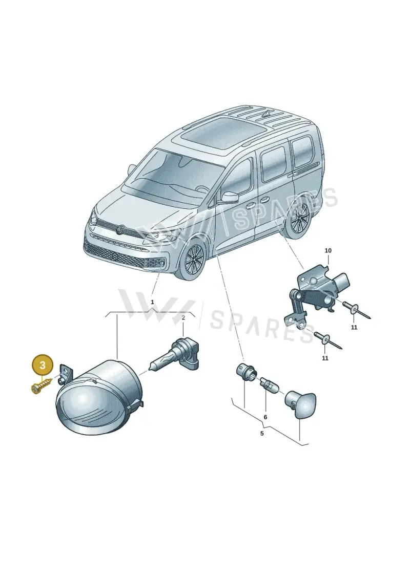 N91132901 — Volkswagen Caddy Maxi Kombi (2020-2024) diagram 2ka941040, position 3