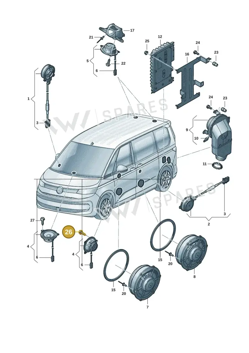 N91132901 — Volkswagen Multivan (2021-) diagram 7t0035350, position 26