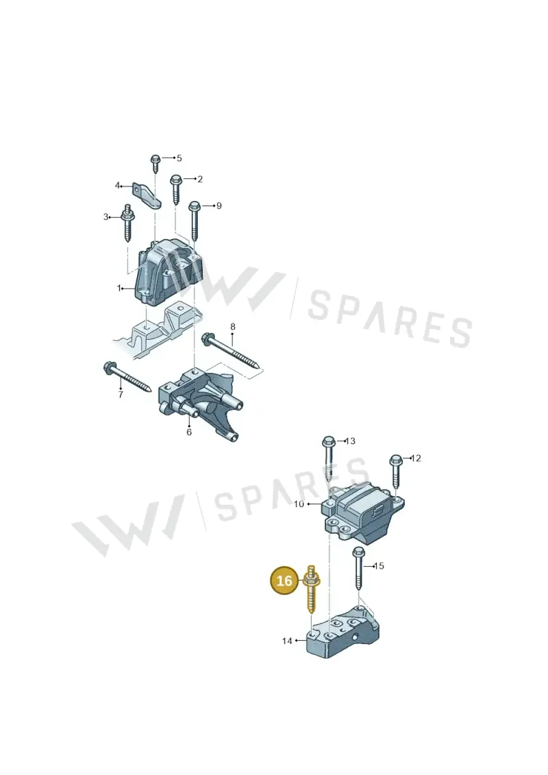 N91133202 — Volkswagen Scirocco 2.0 (2014-2017) diagram 786199300, position 16