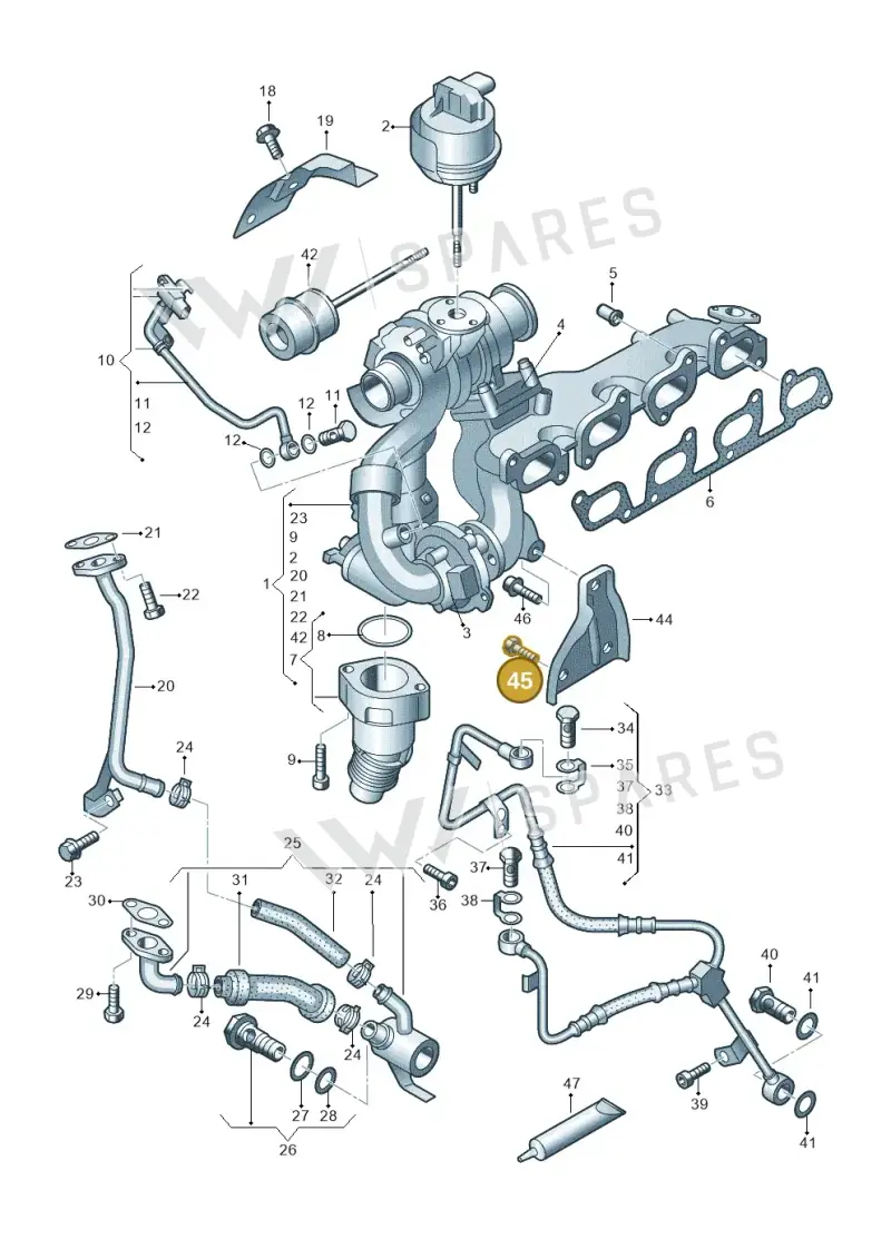 N91134301 — Volkswagen Amarok twin cab (2022-) diagram 683145650, position 45