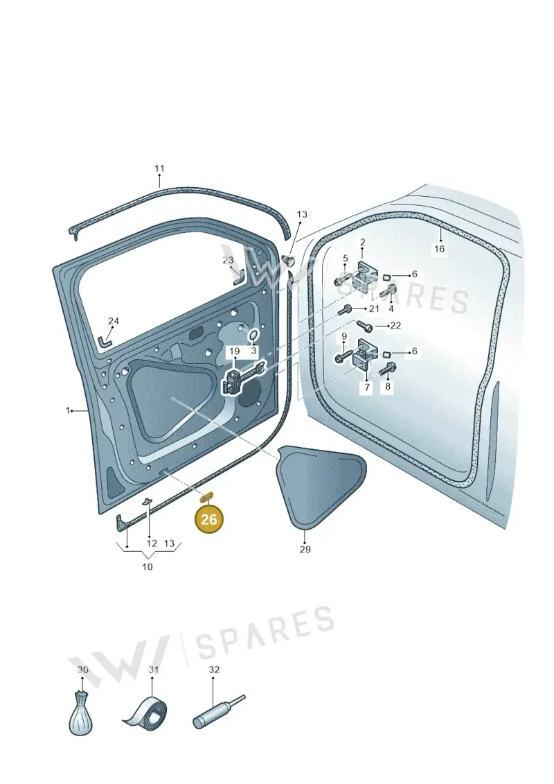 N91135501 — Volkswagen Amarok twin cab (2022-) diagram 894831000, position 26
