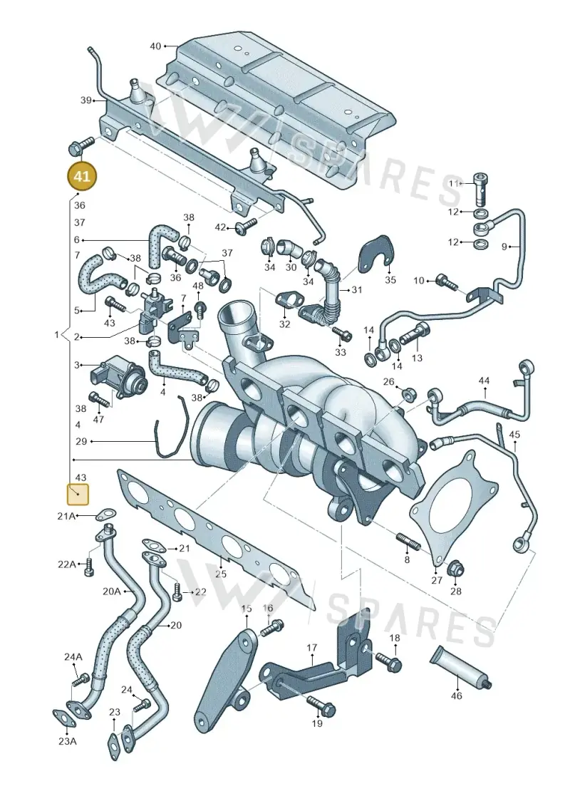 N91138801 — Audi A3/S3/Sportb./qu. 08 (2007-) diagram 412145650, position 41