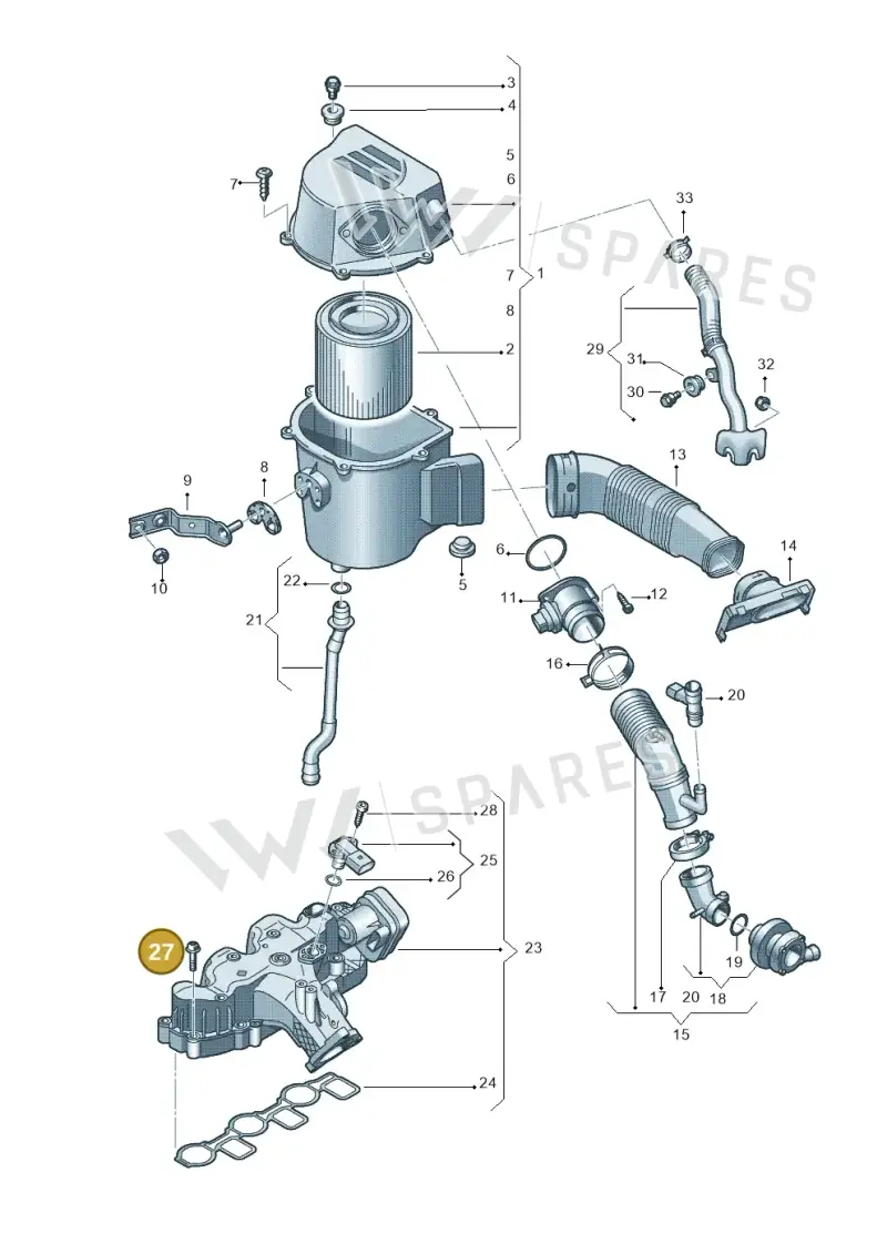N91139501 — Volkswagen Polo (2012-2014) diagram 672129300, position 27