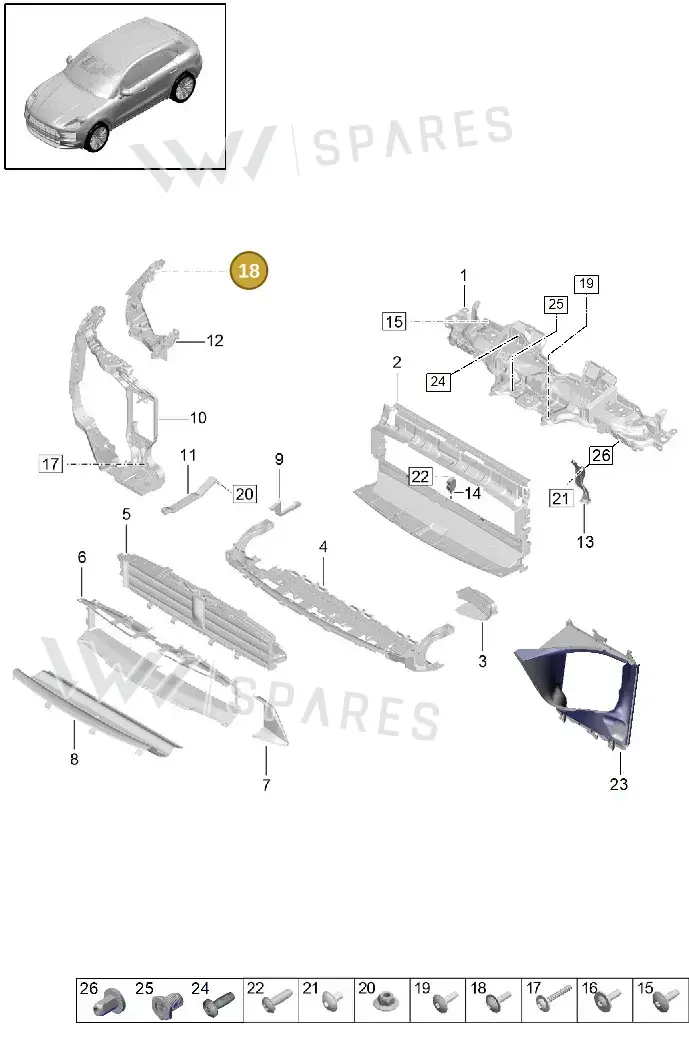 N91140502 — Porsche Macan (2018-2022) diagram p52000186, position 18