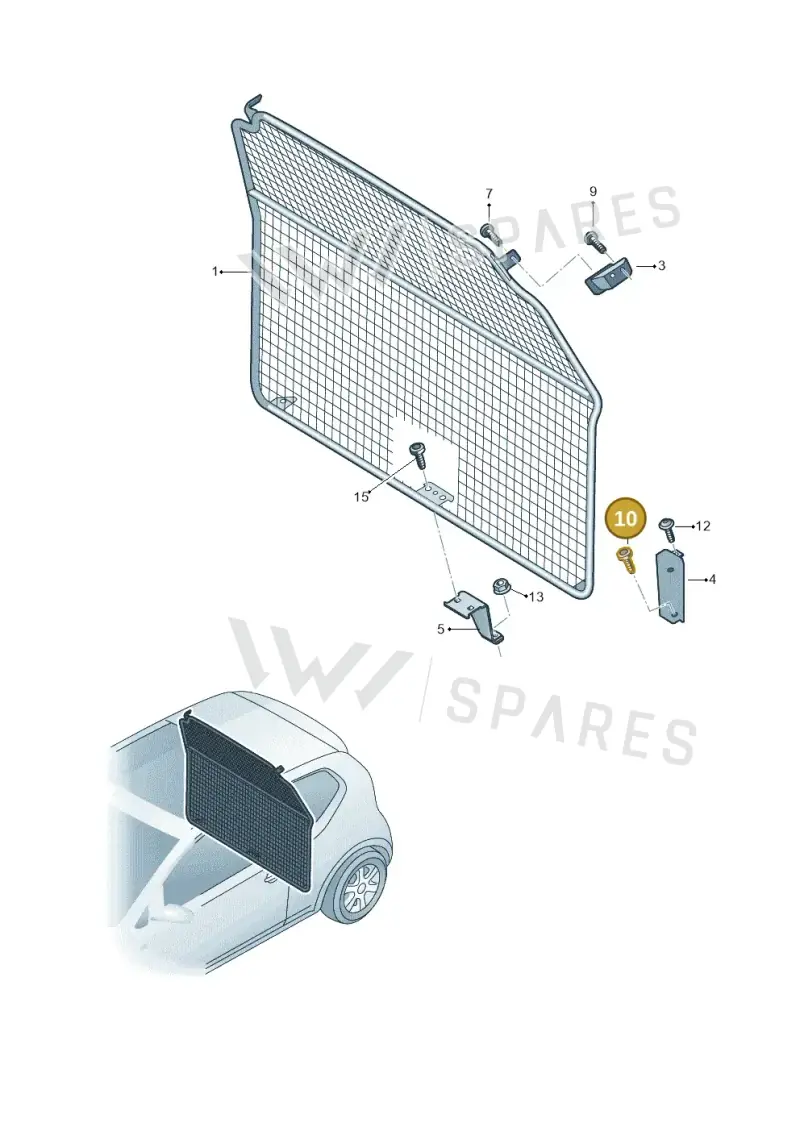 N91142202 — Volkswagen Up! 1.0 BlueMotion (2016-2023) diagram 723861000, position 10