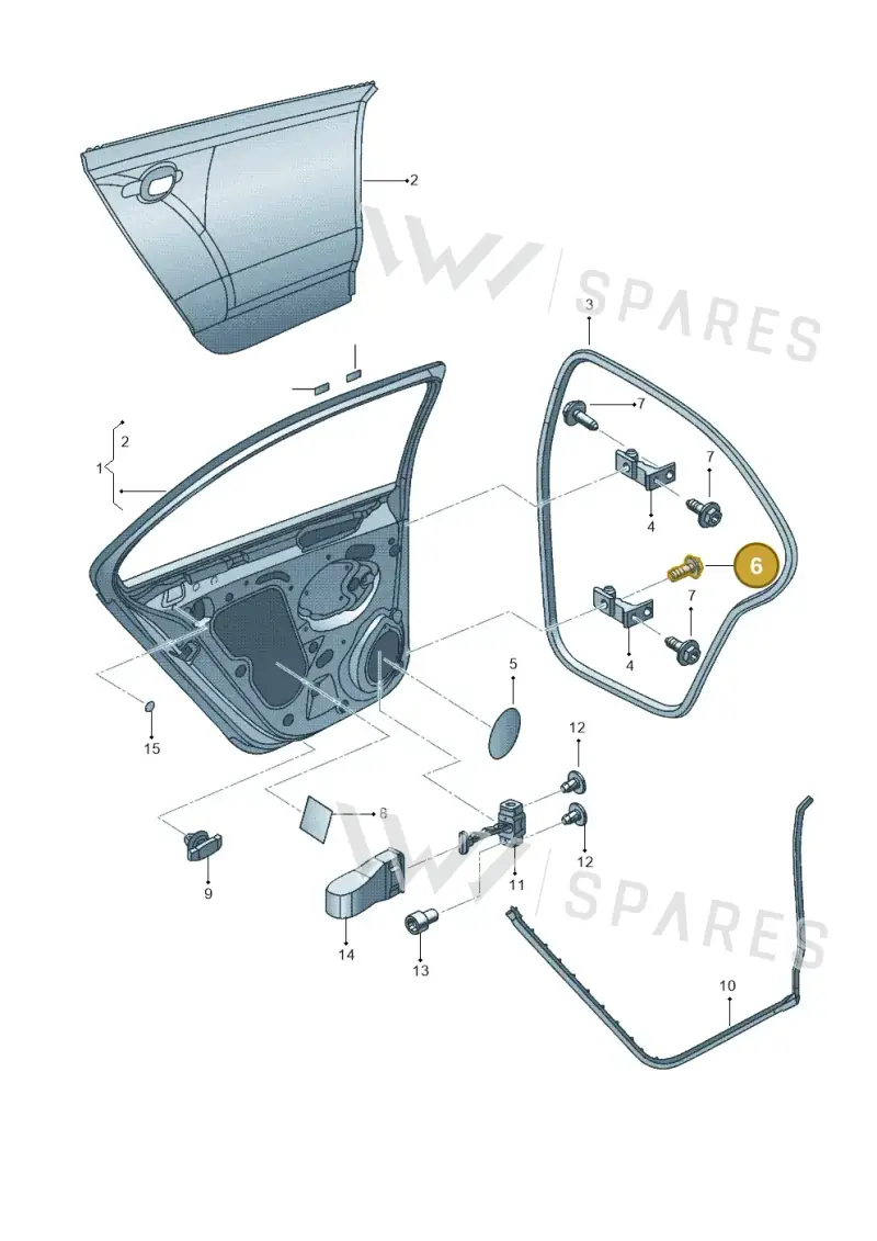 N91142801 — Volkswagen Jetta (2013-2014) diagram 692833000, position 6