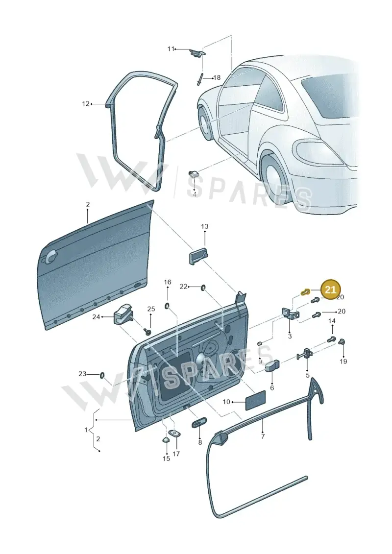 N91142801 — Volkswagen New beetle (2011-2016) diagram 715831000, position 21