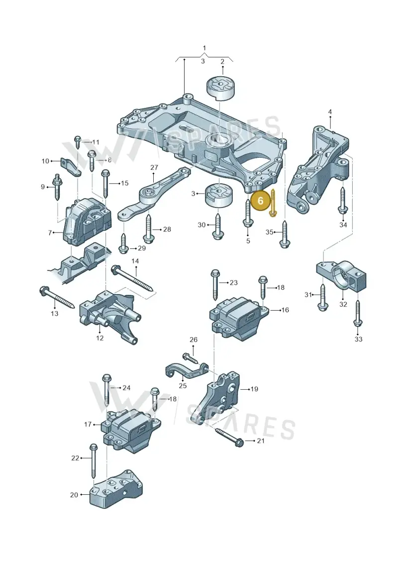 N91143301 — Volkswagen Jetta 2.0 (2015-2015) diagram 409199200, position 6