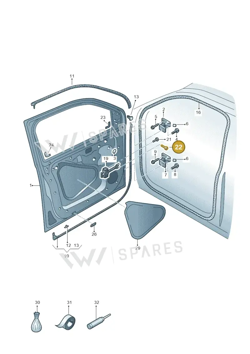 N91143901 — Volkswagen Amarok twin cab (2022-) diagram 894831000, position 22