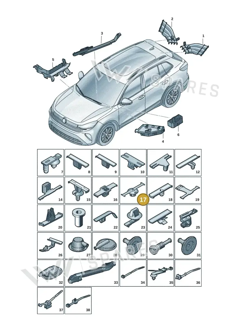 N91144302 — Volkswagen Tiguan 2.0 (2023-) diagram 57x972001, position 17