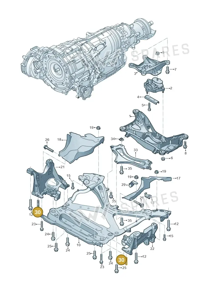 N91145002 — Audi A6 (2018-2025) diagram 896399700, position 30