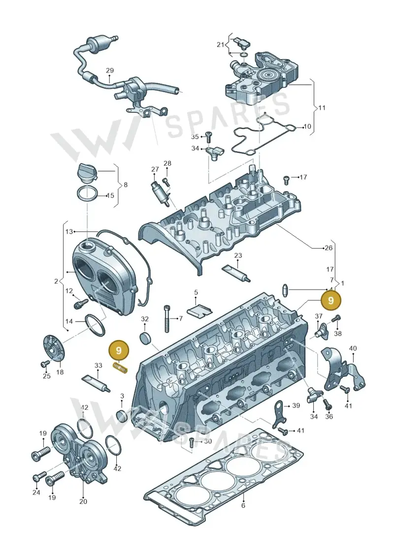 N91145003 — Volkswagen Tiguan 2.0 4Motion (2017-2024) diagram 849103031, position 9