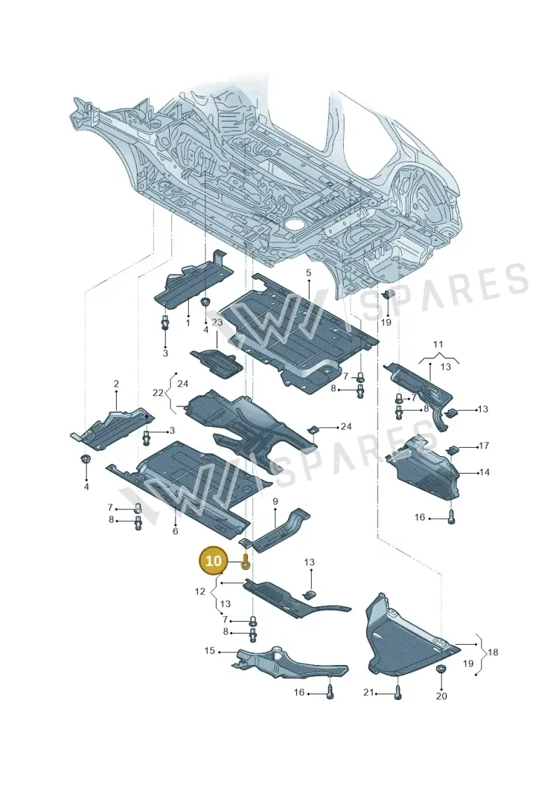 N91145601 — Audi Q5 (2009-2018) diagram 687825000, position 10