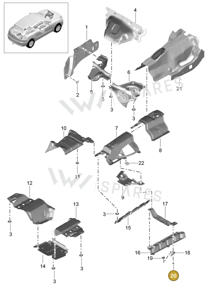 N91145601 — Porsche Macan (2013-2018) diagram p44801072, position 20