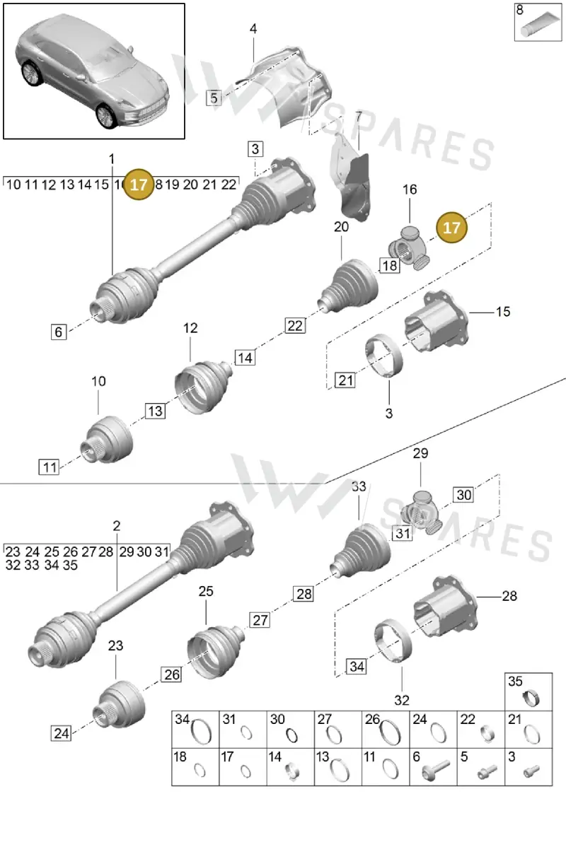 N91145801 — Porsche Macan (2018-2022) diagram p52401030, position 17