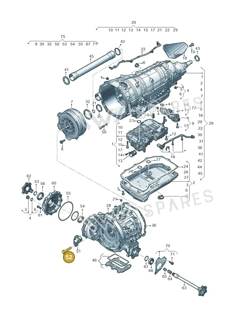 N91147201 — Volkswagen Touareg (2017-2023) diagram 439300210, position 52
