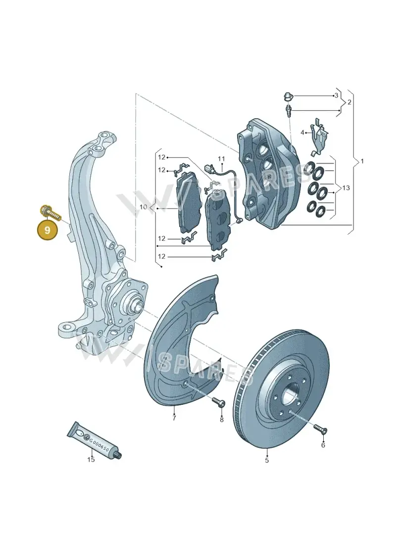 N91147601 — Volkswagen Touareg (2017-2023) diagram 859615400, position 9