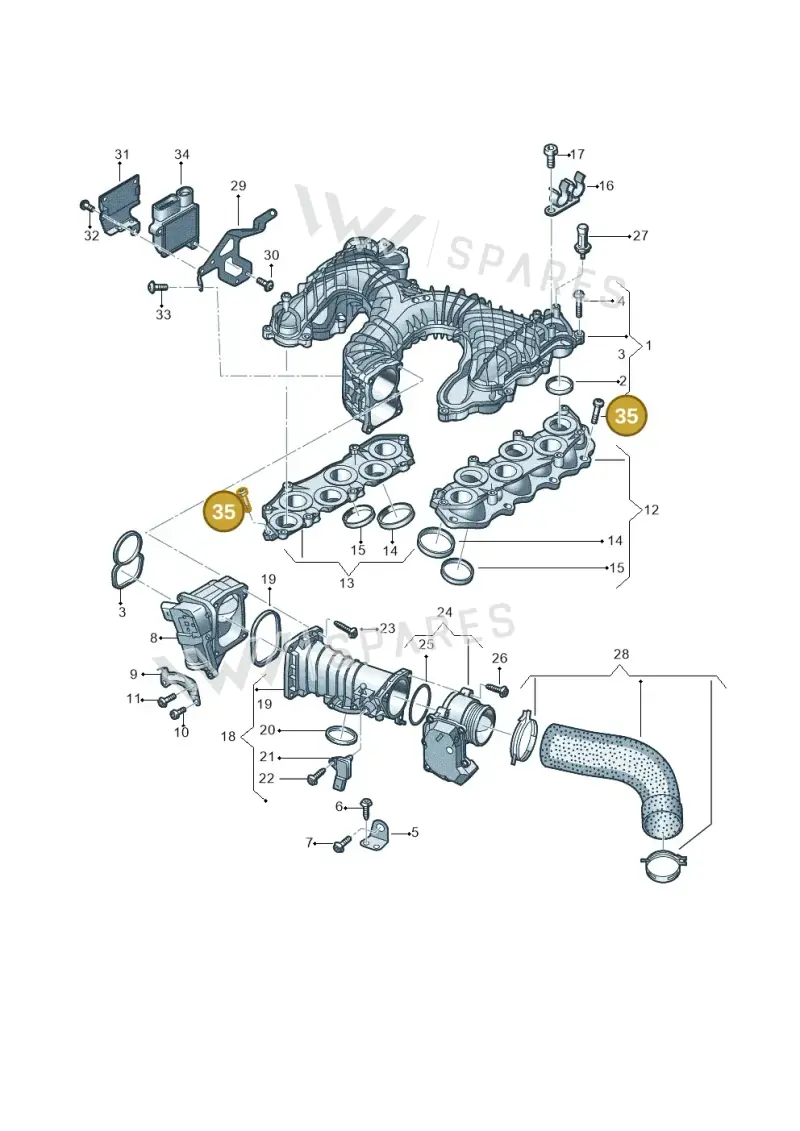 N91148201 — Volkswagen Touareg (2017-2023) diagram 838129650, position 35