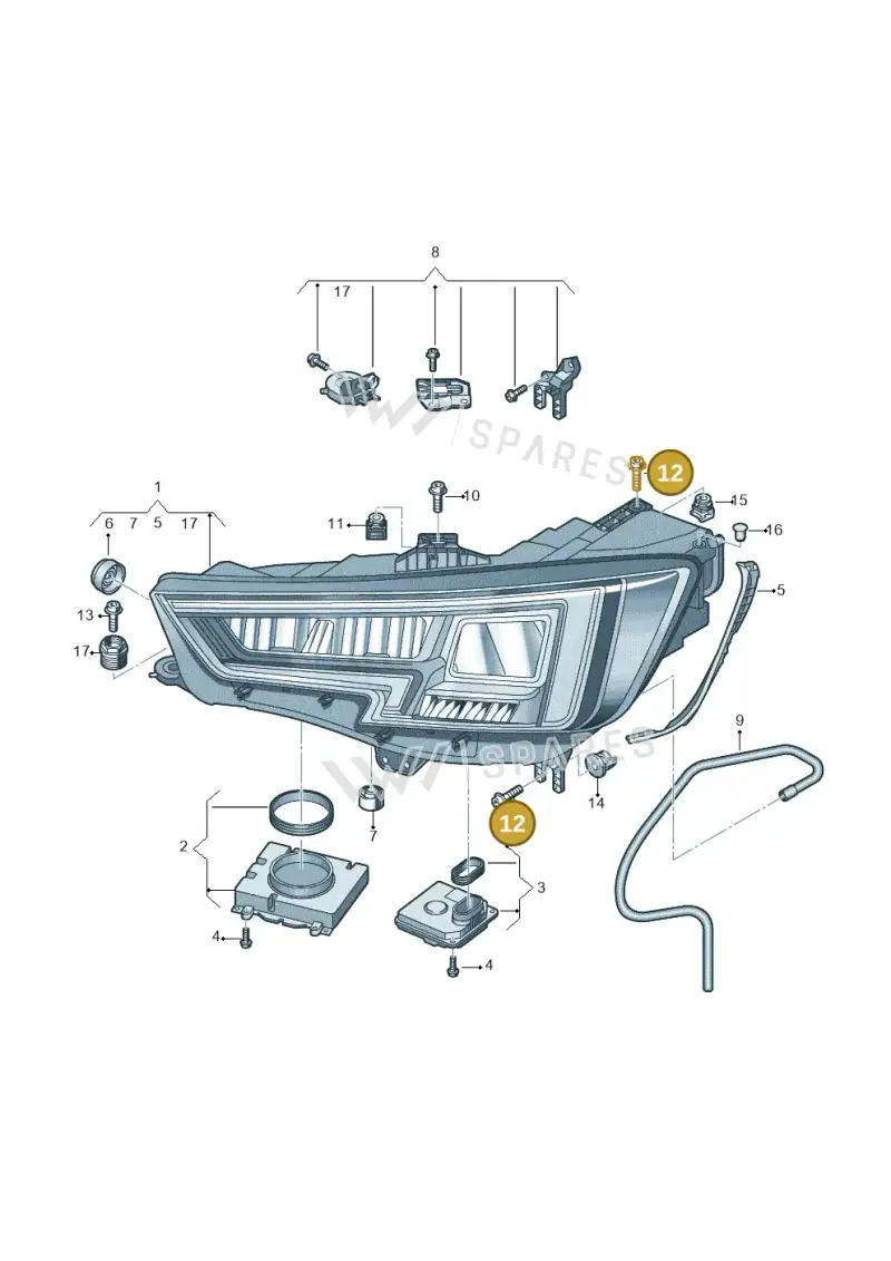 N91151301 — Audi RS4 Avant (2017-2025) diagram 849941050, position 12
