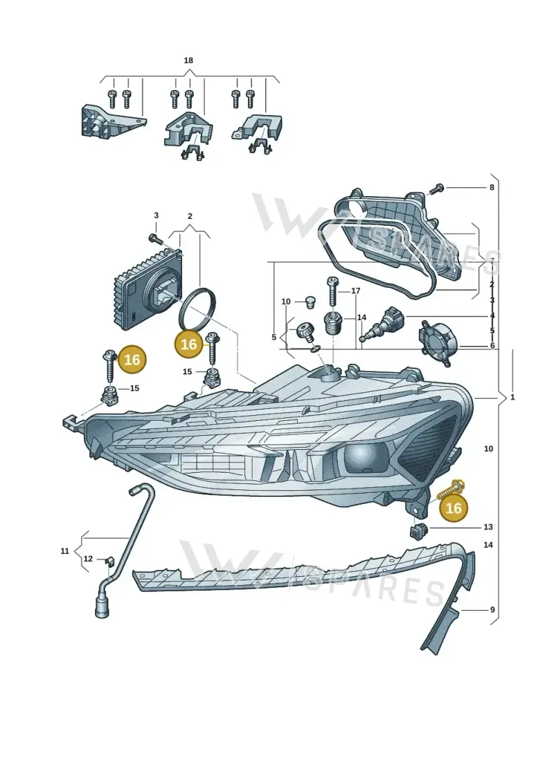 N91151301 — Audi RS e-tron GT (2020-2025) diagram 4j1941000, position 16