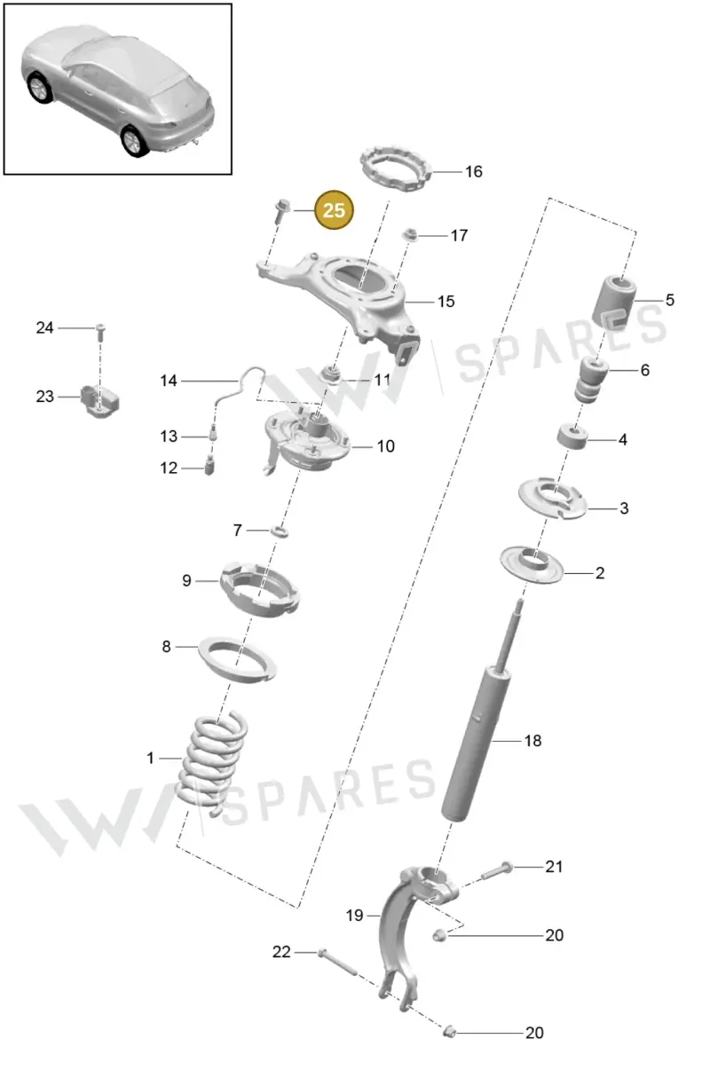 N91152301 — Porsche Macan GTS (2013-2018) diagram p44402000, position 25