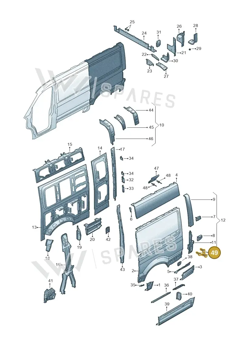 N91153301 — Volkswagen MAN TGE 55 (2016-2021) diagram 806809550, position 49