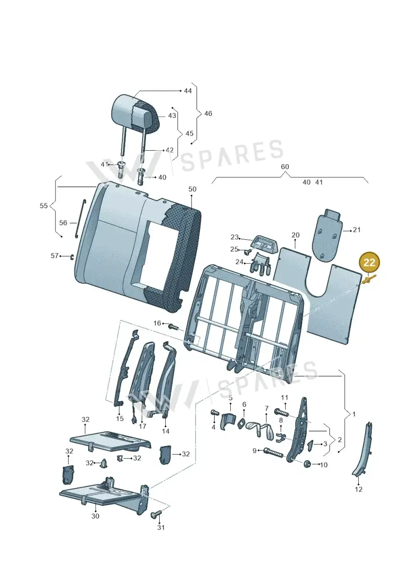 N91153701 — Volkswagen Transp. dropside (2011-2015) diagram 679881200, position 22
