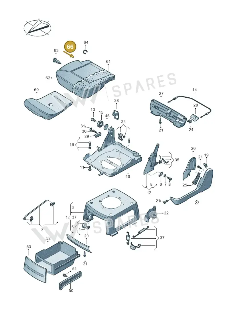 N91153701 — Volkswagen Transport. multivan (2019-2024) diagram 861883040, position 66