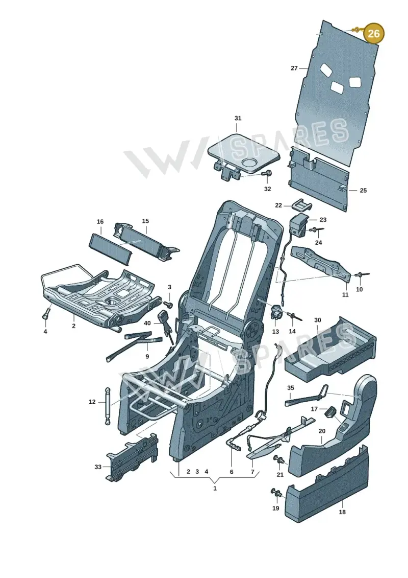 N91153701 — Volkswagen Multivan (2021-) diagram 7t0885050, position 26