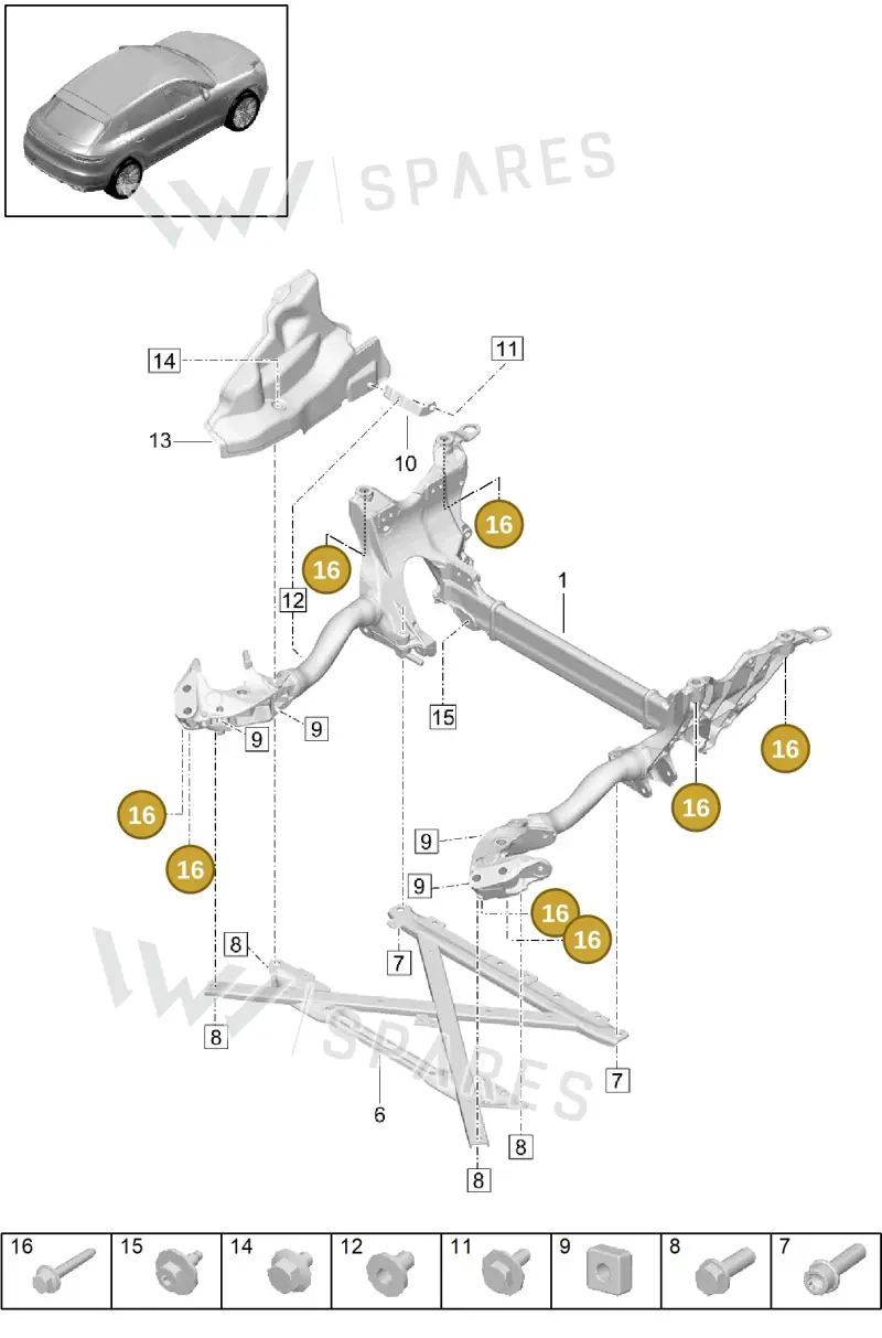 N91156101 — Porsche Macan R4 TFSI (2018-) diagram p52401000, position 16