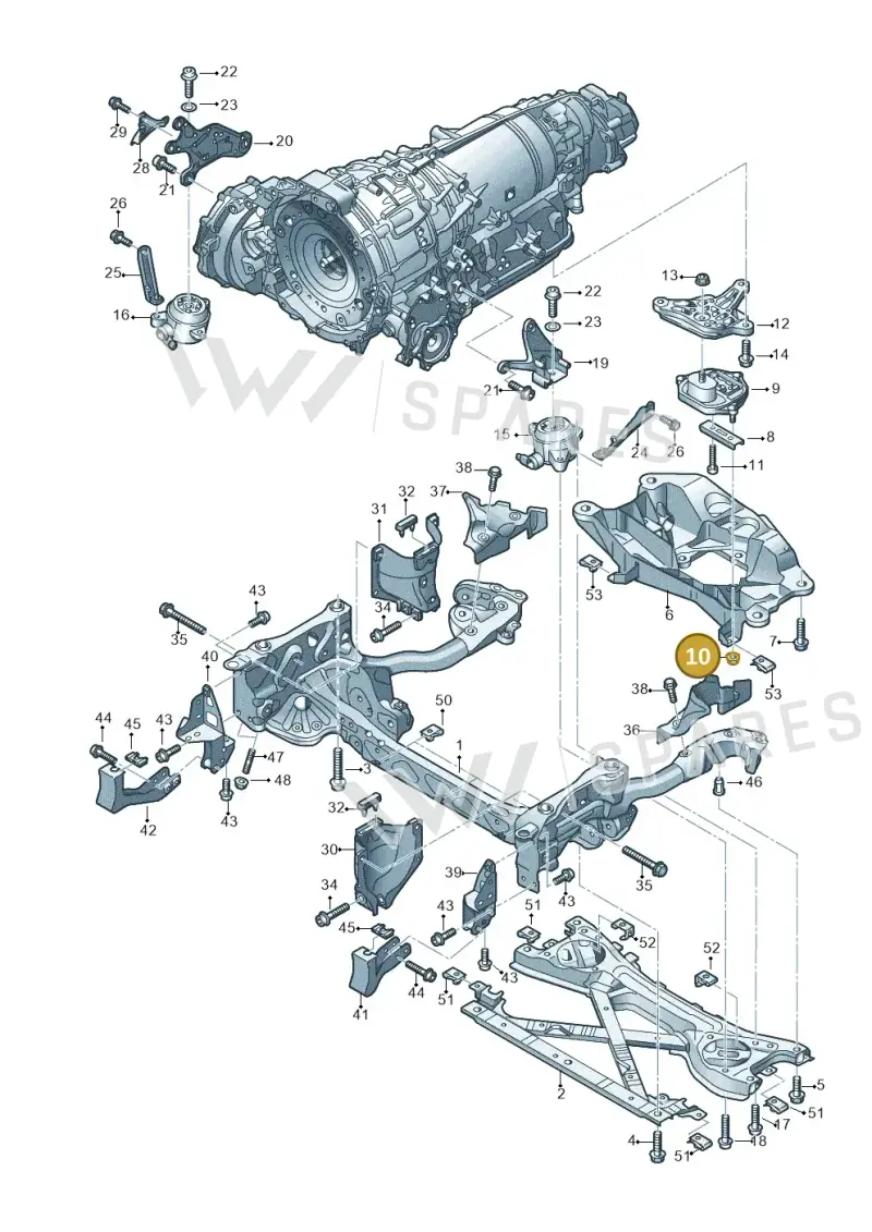 N91157402 — Audi A8 (2013-2018) diagram 696399620, position 10
