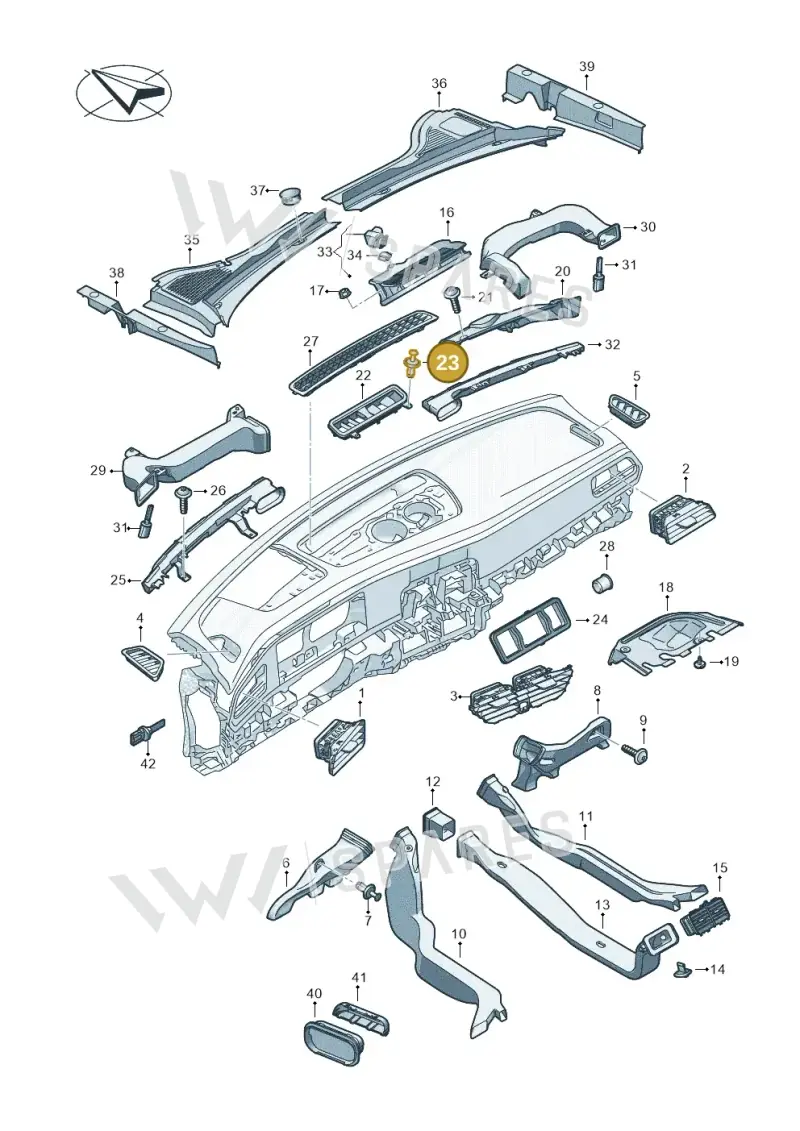 N91158501 — Volkswagen Passat estate (2023-) diagram 3j0819300, position 23
