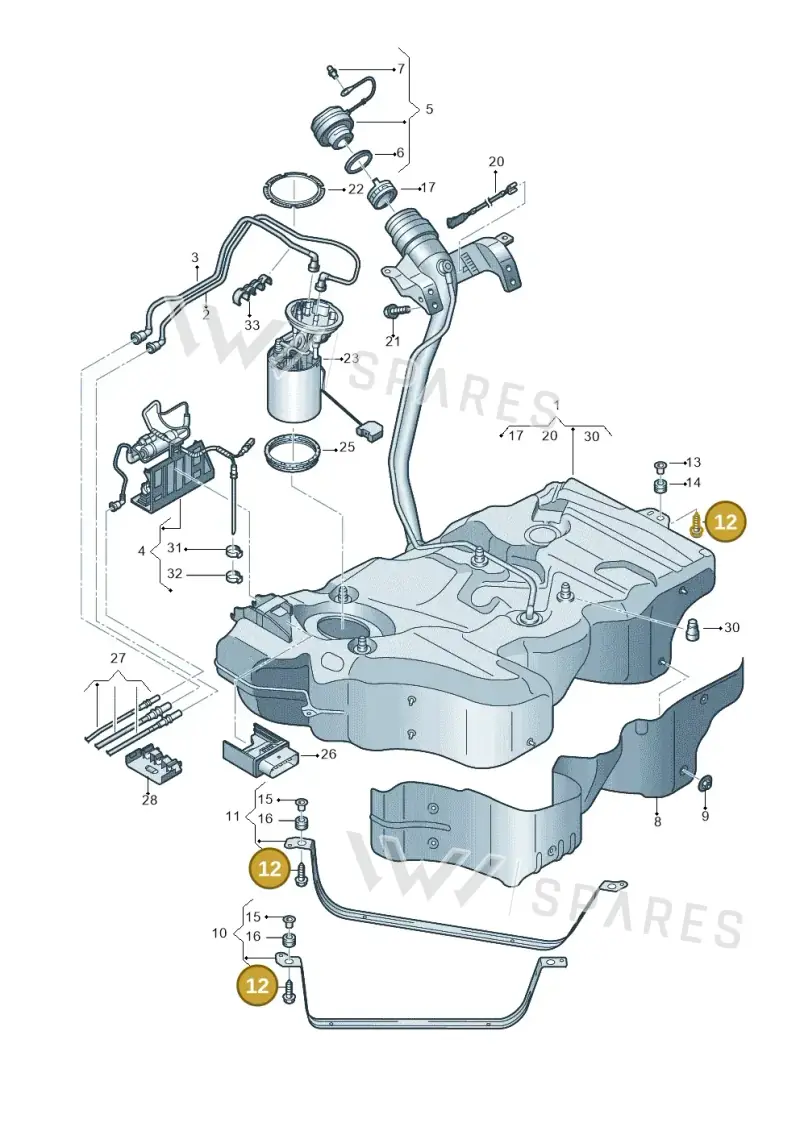 N91159101 — Volkswagen Passat estate (2023-) diagram 793201600, position 12