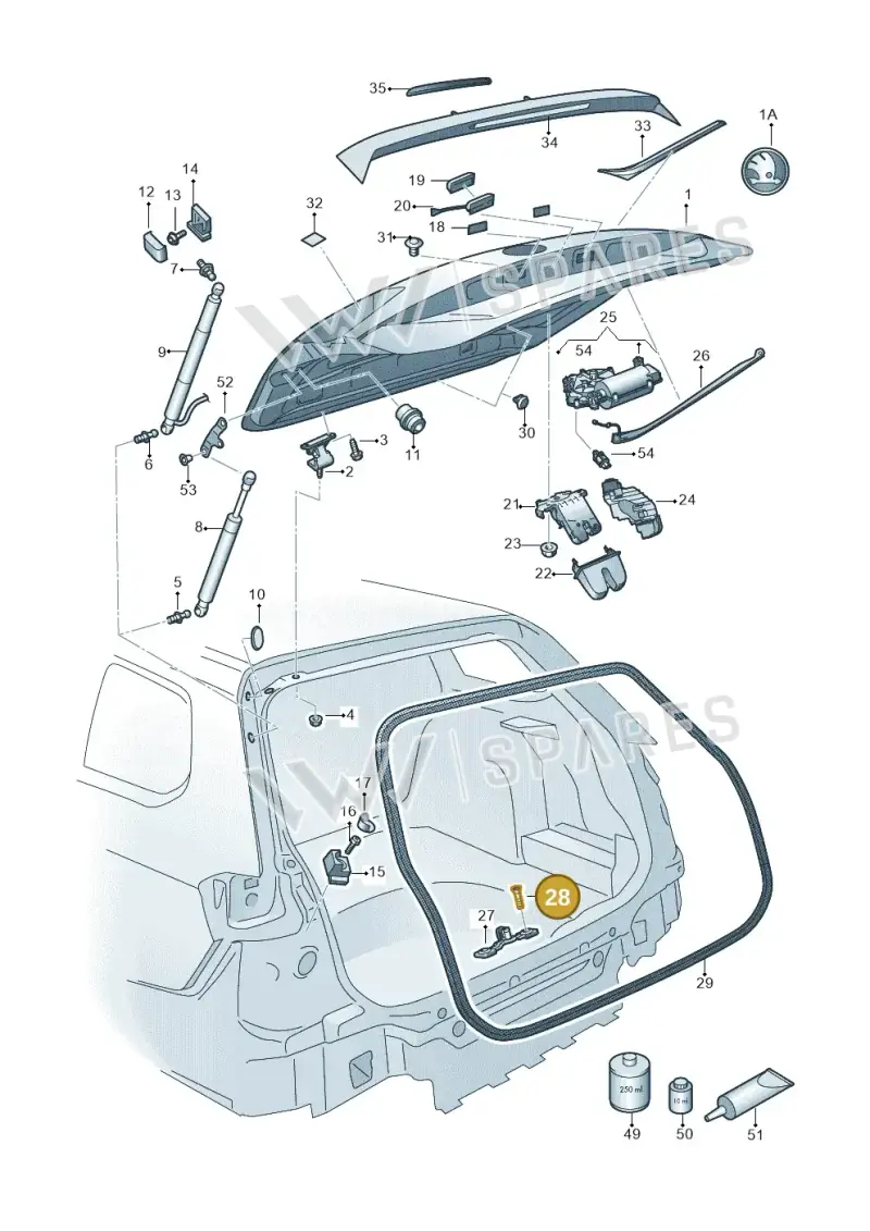 N91163401 — Skoda Superb Combi (2015-2024) diagram 851827030, position 28