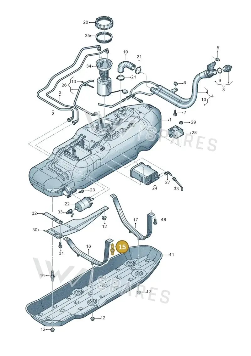 N91164101 — Volkswagen Amarok twin cab (2016-2022) diagram 894201400, position 15