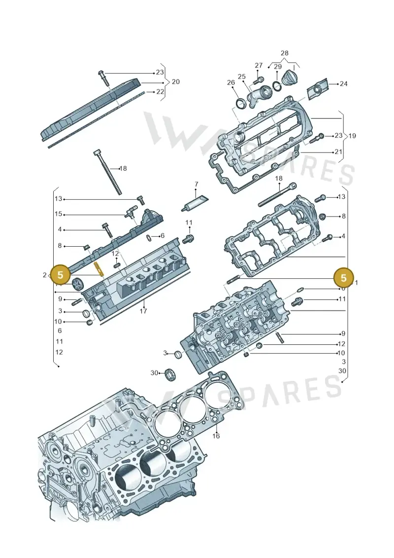 N91164201 — Volkswagen Phaeton 4motion (2010-2016) diagram 258103350, position 5