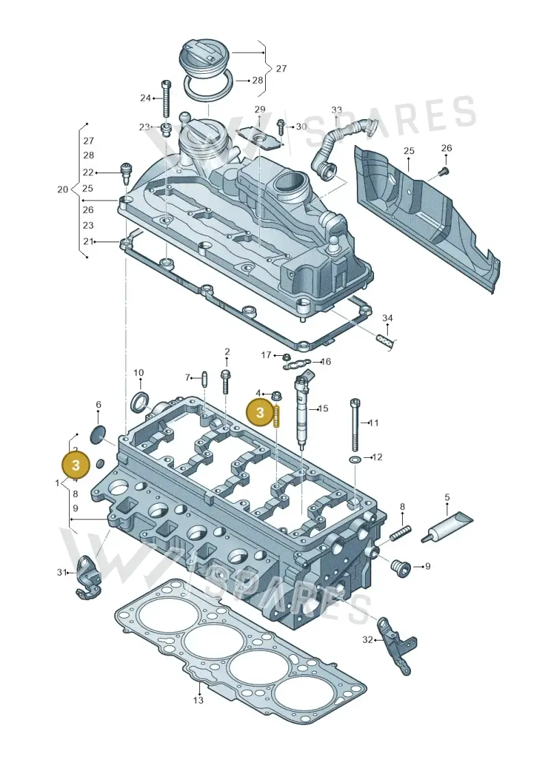 N91164201 — Volkswagen New beetle (2011-2016) diagram 634103600, position 3