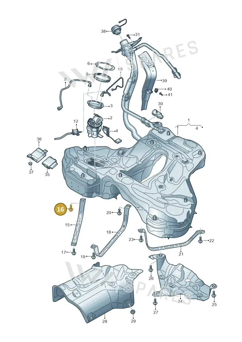 N91165402 — Audi RS6 Avant (2019-2025) diagram 537201110, position 16