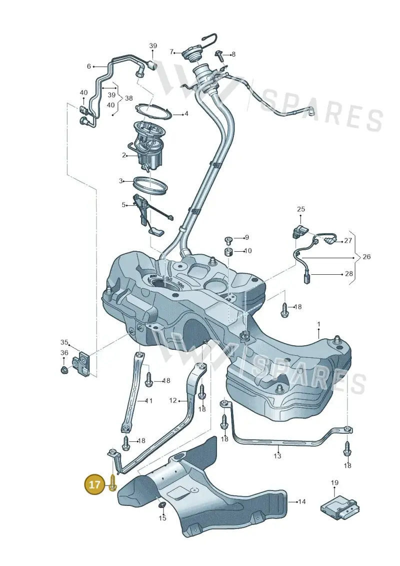 N91165402 — Audi RS4 Avant (2017-2025) diagram 847201200, position 17