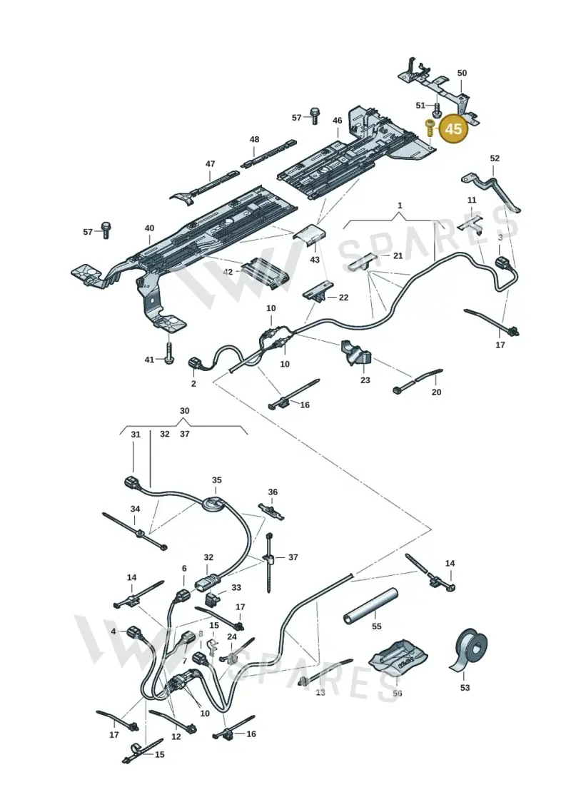 N91166401 — Volkswagen ID.7 Limousine Pro (2023-) diagram 14b970100, position 45